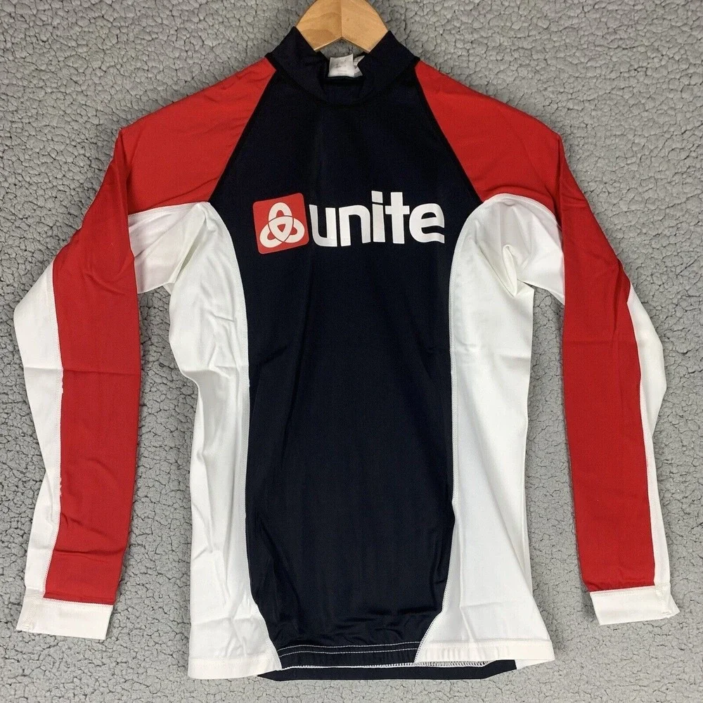Unite Bodyboarding Rash Guard Size‎ Men's S Lycra Surf Rasguard Long Sleeve NWT